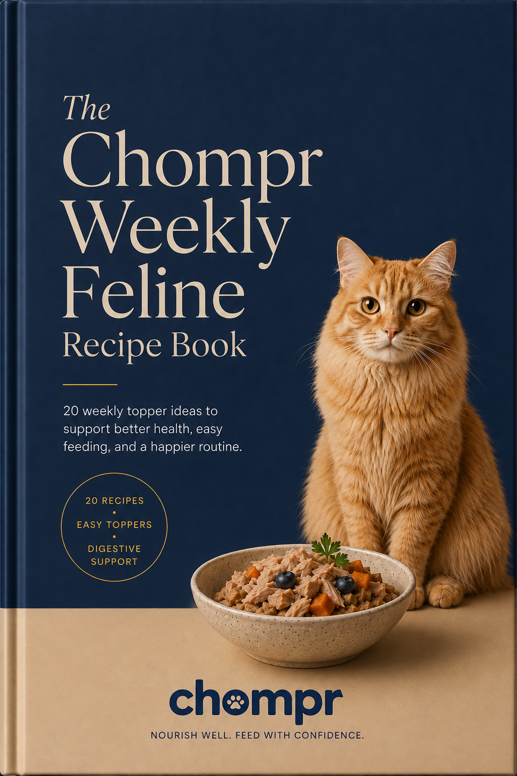 Chomprs Weekly feline recipe book